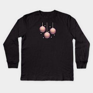 Pink Christmas Tree Balls Kids Long Sleeve T-Shirt